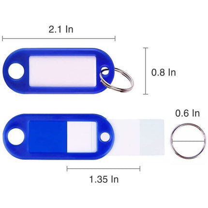 40-Pack: Uniclife Tough Plastic Key Tags with Split Ring Label Window