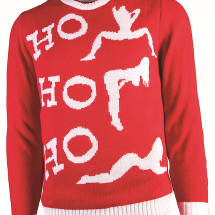Ho, Ho, Ho Ugly Christmas Sweater Holiday Festive MD
