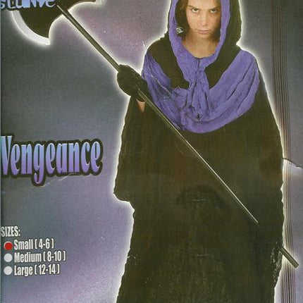 Boys Vengeance Horror Hooded Robe with Purple Collar Costume Medium