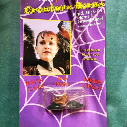 Creature Easy Stick On Black Horns