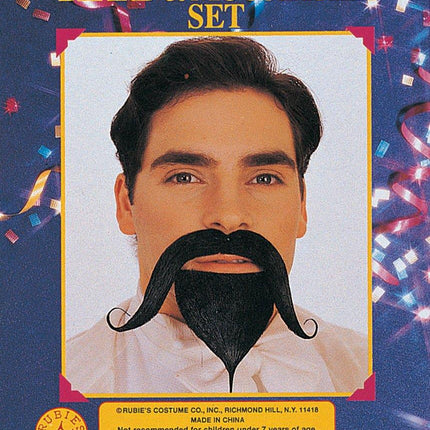 Character Handlebar Mustache & Beard Set