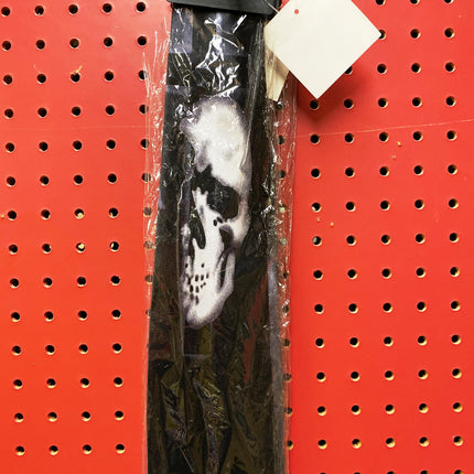 Skull Silhouette Black Halloween Necktie