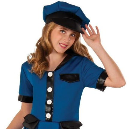 Police Officer Lady Cop Girls Halloween Dress Up Costume Child Medium