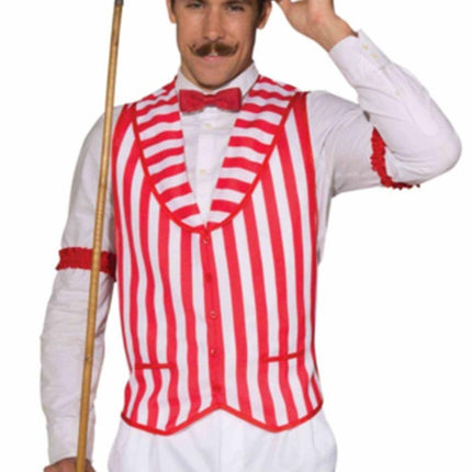 Barber Shop Quintet Red and White Striped Costume Vest X-Large