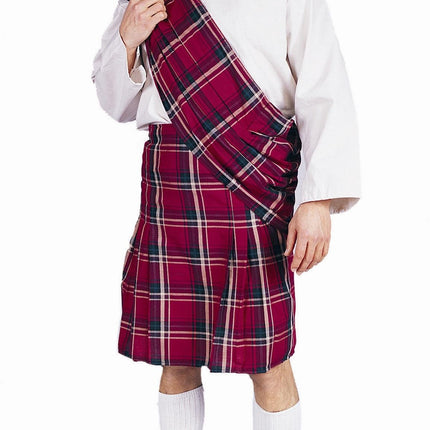 Scott Adult Costume Scottish Kilt and Hat