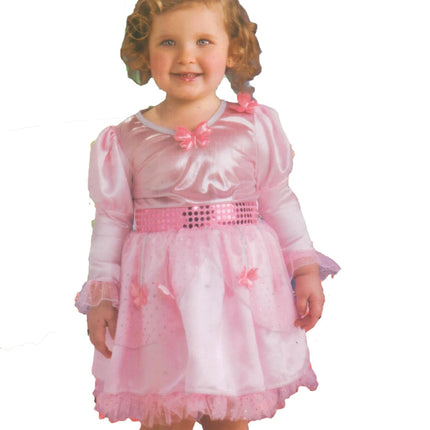 Little Girl Wizard of Oz Glinda Pink Costume Dress and Tiara Toddler Size 2-4