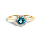 6.5 / Yellow.Gold / Blue Topaz