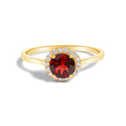 6.5 / Yellow.Gold / Red Garnet