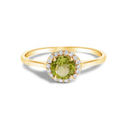 6.5 / Yellow.Gold / Green Peridot