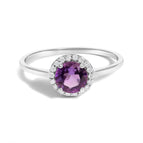 6.5 / White.Gold / Purple Amethyst