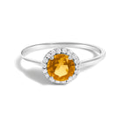 6.5 / White.Gold / Orange Citrine