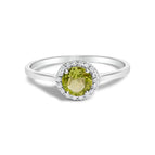 6.5 / White.Gold / Green Peridot