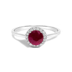 6.5 / White.Gold / Red Ruby