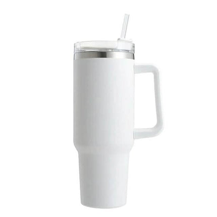 40oz Reusable Vacuum Tumbler with Insulated Double Wall and Cup Handle