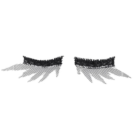 Fishnet and Rhinestone Mesh Glitter Sparkle Fake False Eyelashes