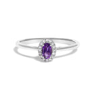 6.5 / White.Gold / Purple Amethyst