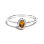 6.5 / White.Gold / Orange Citrine