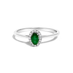 6.5 / White.Gold / Green Emerald