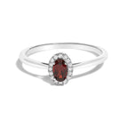 6.5 / White.Gold / Red Garnet