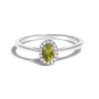6.5 / White.Gold / Green Peridot
