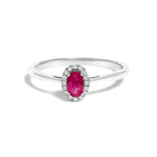 6.5 / White.Gold / Red Ruby