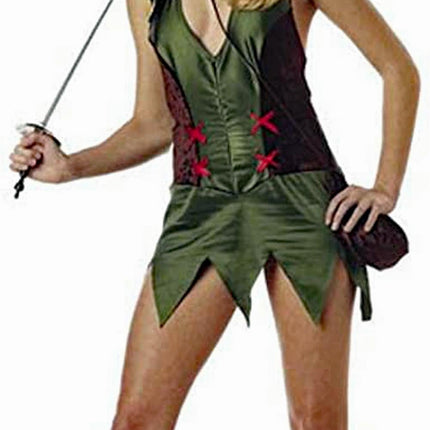 California Costume Sexy Forest Bandit Robin Hood Mistress Costume Size Large