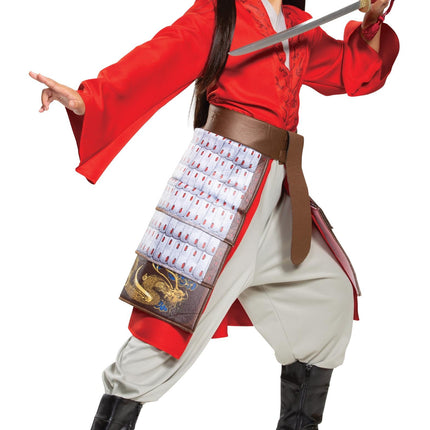 Mulan Hero Red Girls Princess Dress Disney Child Costume Small 4-6