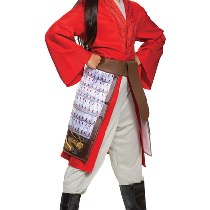 Mulan Hero Red Girls Princess Dress Disney Child Costume Small 4-6