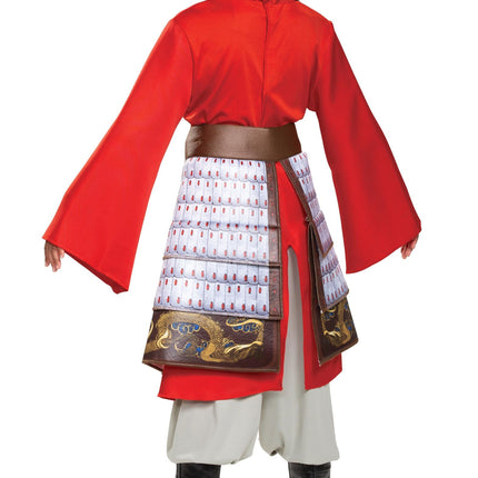 Mulan Hero Red Girls Princess Dress Disney Child Costume Small 4-6