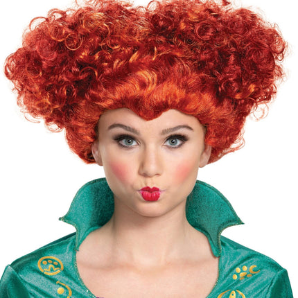 Disney Hocus Pocus Wini Deluxe Wig Costume Accessory Red Adult Size