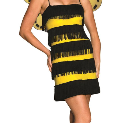 Women's Bumble Bee Mine Flapper Adult Sassy Costume XS 2-4
