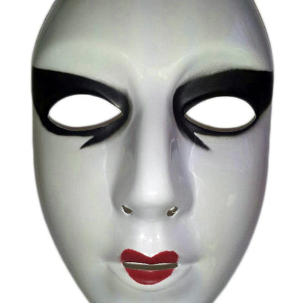 Cesar Painted White Female Semi-Rigid Plastic Face Mask