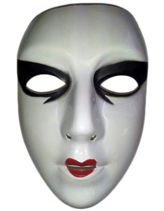 Cesar Painted White Female Semi-Rigid Plastic Face Mask