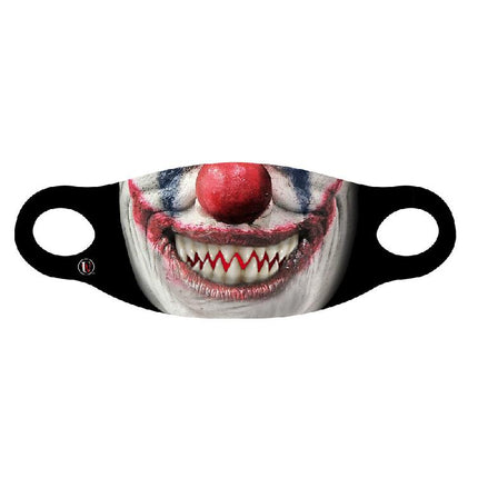 Reusable Halloween Face Cover Evil Clown Design Scary Face Mask
