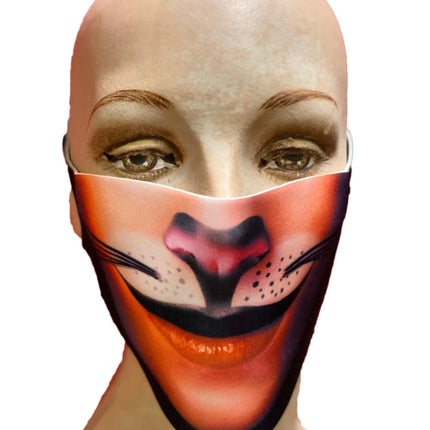 Reusable Halloween Face Cover Cat Design Cute Face Mask