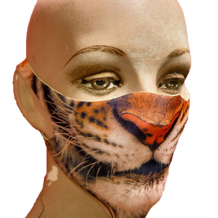 Child Reusable Halloween Face Cover Tiger Design Cute Face Mask