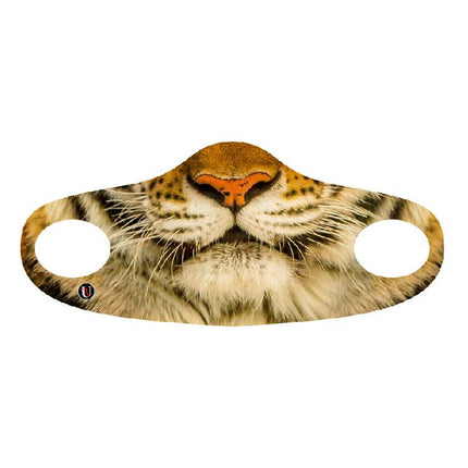 Child Reusable Halloween Face Cover Tiger Design Cute Face Mask