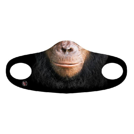 Child Reusable Halloween Face Cover Monkey Chimpanzee Design Cute Face Mask