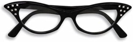 1950's Cat Eye Rhinestone Glasses Clear Lenses