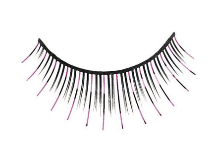 Black and Purple Fake Eyelashes with Adhesive