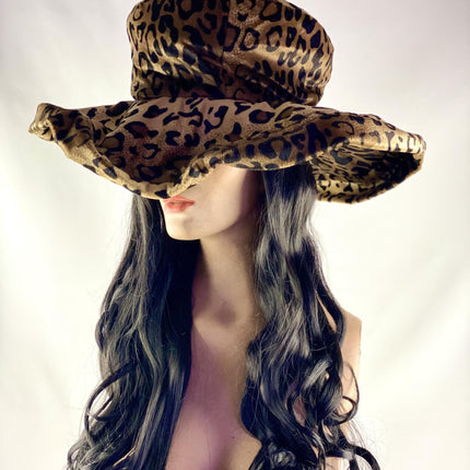 Cheetah Leopard Print Pimpette Lady Pimp Costume Hat