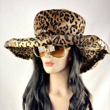 Cheetah Leopard Print Pimpette Lady Pimp Costume Hat