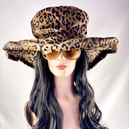 Cheetah Leopard Print Pimpette Lady Pimp Costume Hat