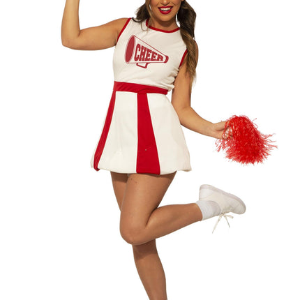 Red and White Cheerleader Adult Woman's Costume Standard