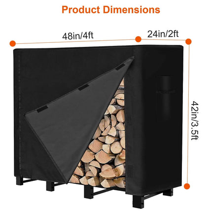 420D Oxford Fabric Firewood Rectangular Log Rack Cover