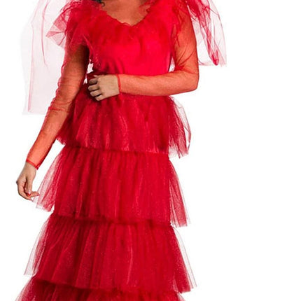 Beetlejuice: Red Lydia Wedding Dress Adult Medium