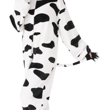 Cow Farm Animal Pajama Adult Costume Jumpsuit with Hood Size Small/Medium