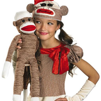 Sock Monkey Girl Child Costume Size Small 4-6