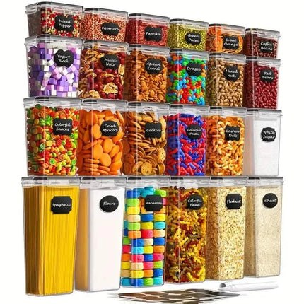 48-Piece Set: Food Storage Container Set, Fresh-Keeping and Easy-to-Secure Lids