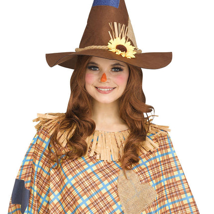 Sweet Scarecrow Brown Costume Hat